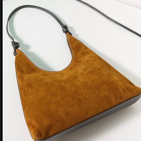 NWT Staud Brown Suede Winona Shoulder Bag - Picture 4 of 8
